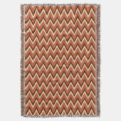 Couverture Ikat Chevron Stripes - Rouille, Brown et beige (devant Vertical)