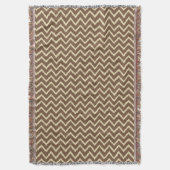 Couverture Ikat Chevrons - Chocolat brun et bronze (devant Vertical)