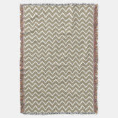 Couverture Ikat Chevrons - Taupe tan et beige (devant Vertical)