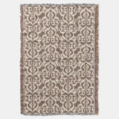 Couverture Ikat Moorish Damask - beige et taupe (devant Vertical)