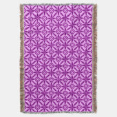 Couverture Ikat Star Motif - Violet et orchidée (devant Vertical)