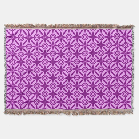 Couverture Ikat Star Motif - Violet et orchidée (Devant)