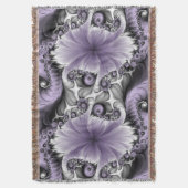 Couverture Illusion de lilas Art fractal floral abstrait Fant (devant Vertical)