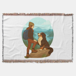 Couverture Illustration d'aventure de fille et de chien de mo