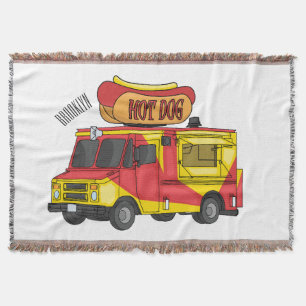 Couverture Illustration de camion de nourriture hot dog de de