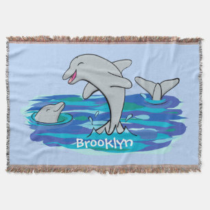 Couverture Illustration de dauphins heureux adorables