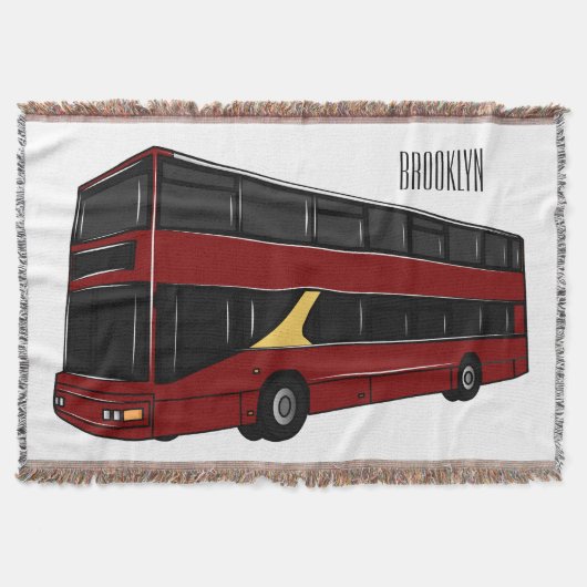 Couverture Illustration de dessin animé d'autobus à impériale (Devant)