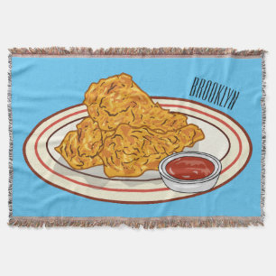 Couverture Illustration de dessin animé sur le poulet frit