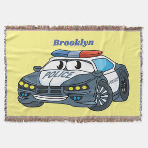 Couverture Illustration de voiture de police de dessin animé