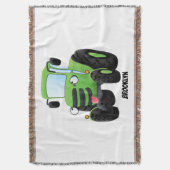 Couverture Illustration du joli joyeux tracteur agricole vert (devant Vertical)