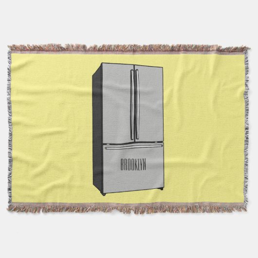 Couverture Illustration du réfrigérateur de porte française (Devant)