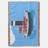 Couverture Illustration d'un bateau à chalutier mignon (devant Vertical)
