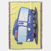 Couverture Illustration d'un bus moderne bleu mignon (devant Vertical)