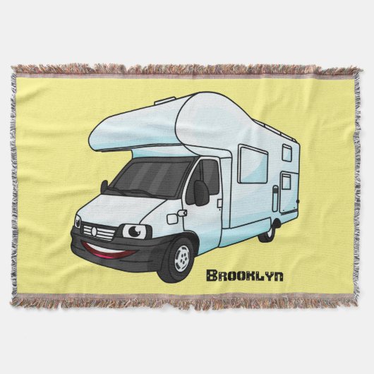 Couverture Illustration d'un campervan heureux (Devant)