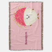 Couverture Illustration mignon du ramboutan rose (devant Vertical)