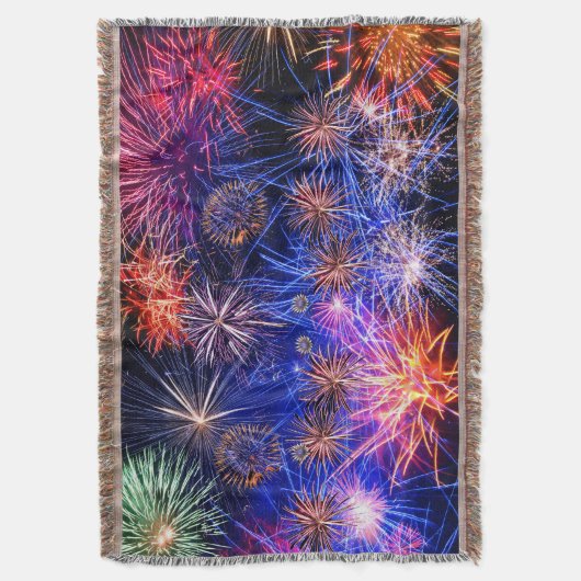 Couverture Image Fireworks pour Throw Blanket (devant Vertical)