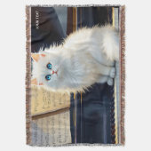 Couverture Imaginaire Belle Ragdoll Chat Sur Piano (devant Vertical)