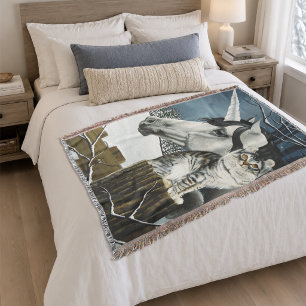 Couverture Imaginaire blanc Unicorn Tabby cat