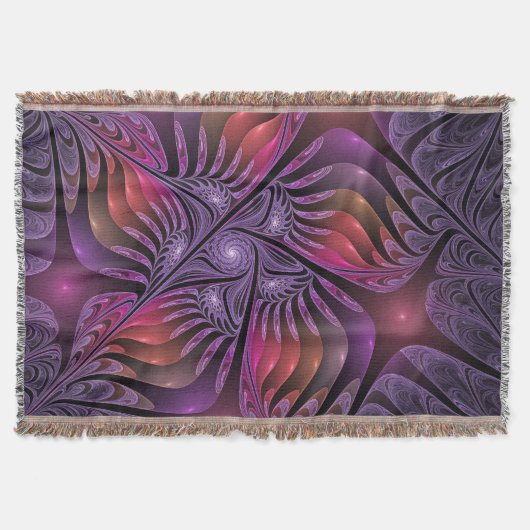 Couverture Imaginaire coloré Abstrait Trippy Violet Fractal (Devant)