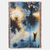 Couverture Imaginaire Cute Boat Sunset Lake (devant Vertical)