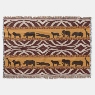 Couverture Impression animale de motif zèbre africain tribal