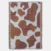 Couverture Impression Brown et blanche de vache (devant Vertical)