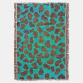 Couverture Impression Brown et Turquoise dalmate (devant Vertical)