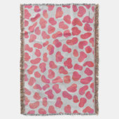 Couverture Impression dalmate rose et blanc (devant Vertical)