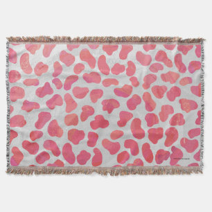 Couverture Impression dalmate rose et blanc