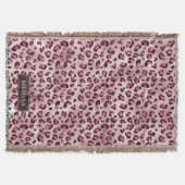 Couverture Impression d'animal léopard rose avec fausse feuil (Devant)