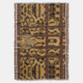 Couverture Impression d'animal tribal cuir vintage Léopard (devant Vertical)