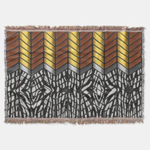 Couverture Impression d'animal zèbre à chevron zigzag moderne