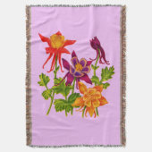 Couverture impression de fleurs de columbine (devant Vertical)