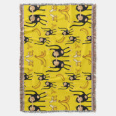 Couverture Impression De Singe Et De Banane (devant Vertical)