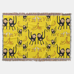 Couverture Impression De Singe Et De Banane