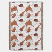 Couverture Impression de vache Brown (devant Vertical)