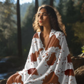 Couverture Impression de vache Brown