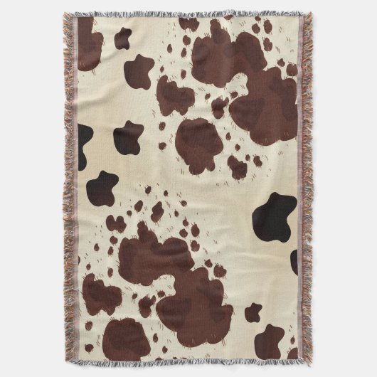 Couverture Impression de vache Brown (devant Vertical)