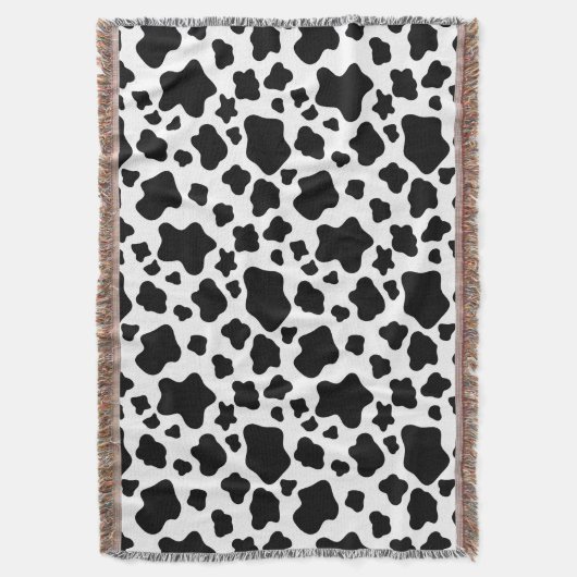 Couverture Impression de vache noir et blanc (devant Vertical)