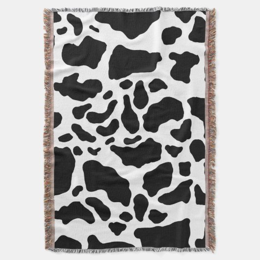 Couverture Impression de vache noire et blanche (devant Vertical)