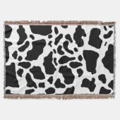 Couverture Impression de vache noire et blanche (Devant)