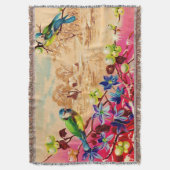 Couverture impression d'oiseaux et de baies (devant Vertical)