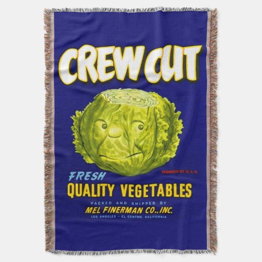 Couverture Impression étiquette de caisse de légumes coupée e (devant Vertical)