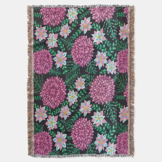 Couverture Impression florale rose (devant Vertical)