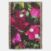 Couverture Impression Florale Tropicale, Ambiance Rétro (devant Vertical)