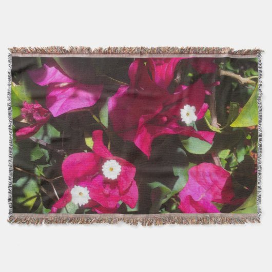 Couverture Impression Florale Tropicale, Ambiance Rétro (Devant)