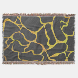 Couverture Impression Giraffe noir et jaune