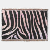 Couverture Impression noire et rose Zebra (Devant)