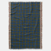 Couverture Impression plaid bleu, bande jaune noir (devant Vertical)