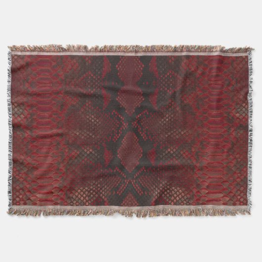 Couverture Impression Python rouge et noir (Devant)